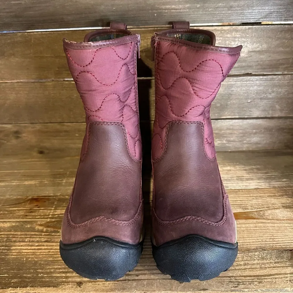 New Womens Keen Betty Maroon Insulated Waterproof Snow Winter‎ Boots Size 6 M